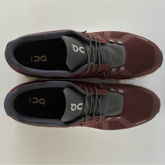 On Running Cloud 5 Men's Shoes  Burgundy Ox Shadow 11.5 - Picture 8 of 16